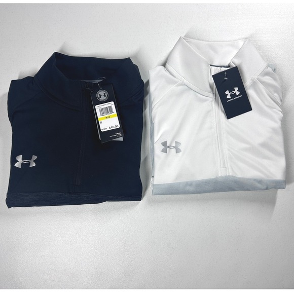 Under Armour Mens HeatGear Loose Fit Quarter Zip Short Sleeve Shirt Medium LOT 2 - Picture 16 of 16